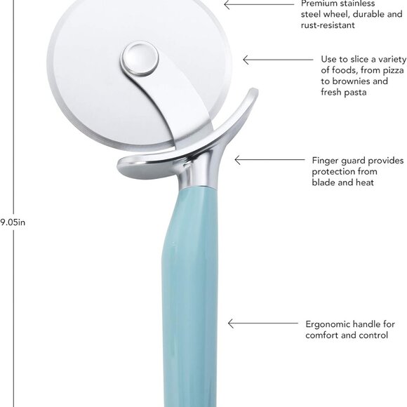 KitchenAid Pizza Wheel Stainless Steel Blade Soft Grip Handle Dishwasher Safe - Picture 4 of 5